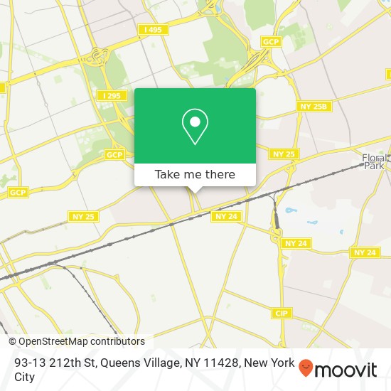 Mapa de 93-13 212th St, Queens Village, NY 11428