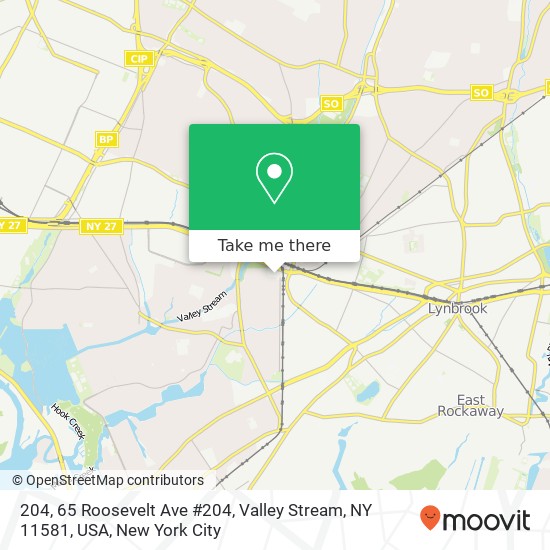 Mapa de 204, 65 Roosevelt Ave #204, Valley Stream, NY 11581, USA