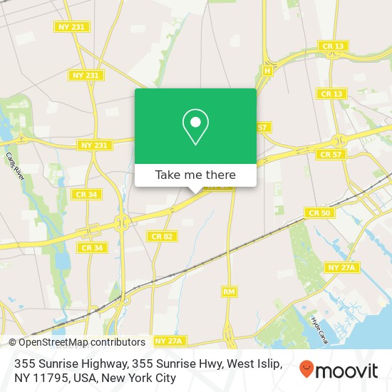 355 Sunrise Highway, 355 Sunrise Hwy, West Islip, NY 11795, USA map