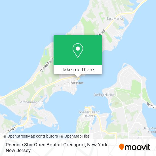 Peconic Star Open Boat at Greenport map