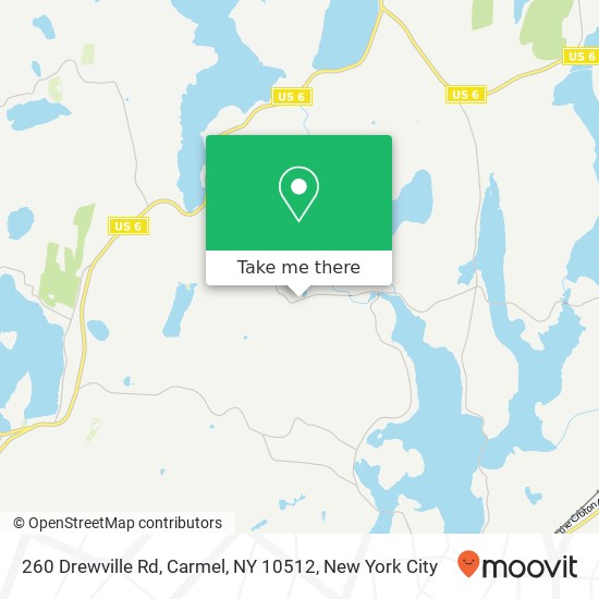 Mapa de 260 Drewville Rd, Carmel, NY 10512