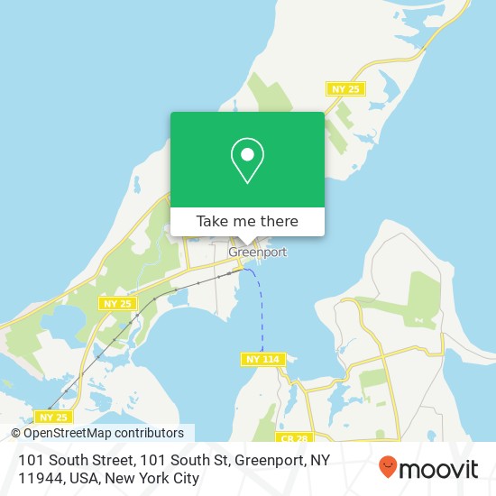 Mapa de 101 South Street, 101 South St, Greenport, NY 11944, USA