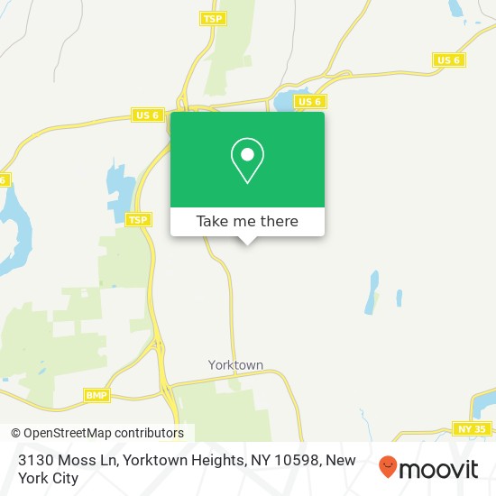 Mapa de 3130 Moss Ln, Yorktown Heights, NY 10598
