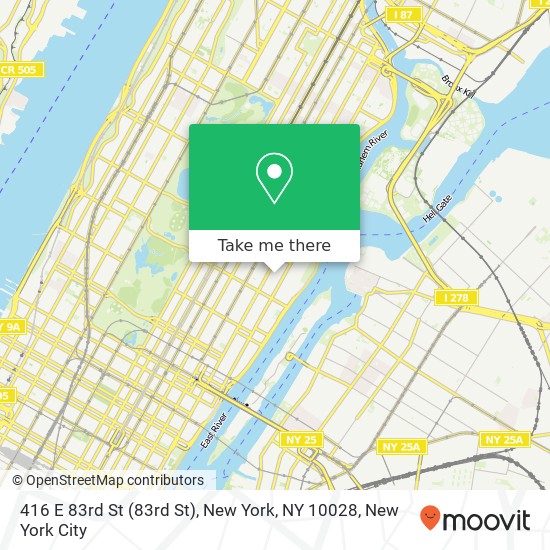 416 E 83rd St (83rd St), New York, NY 10028 map