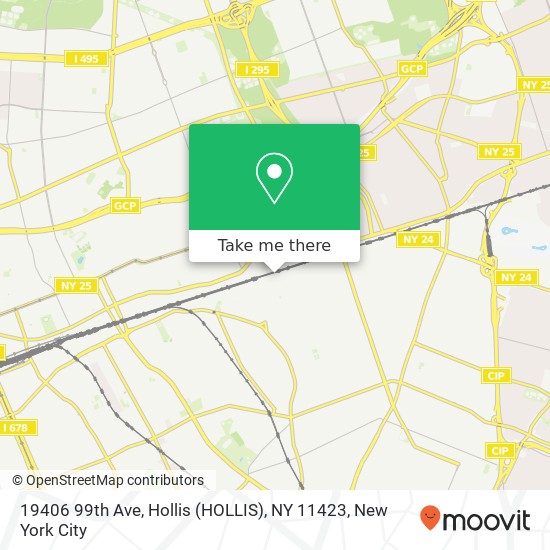 19406 99th Ave, Hollis (HOLLIS), NY 11423 map