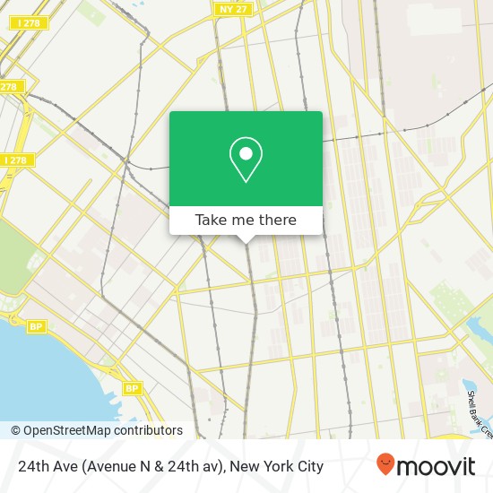 Mapa de 24th Ave (Avenue N & 24th av), Brooklyn, NY 11230