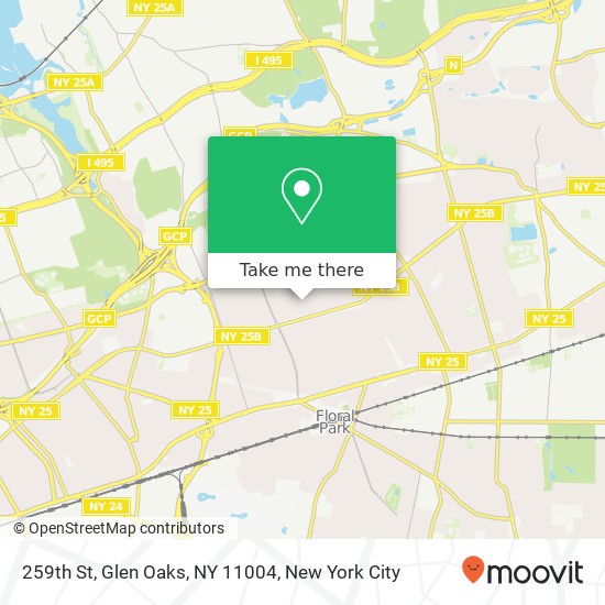 259th St, Glen Oaks, NY 11004 map