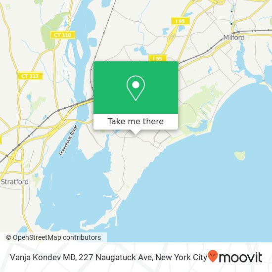 Vanja Kondev MD, 227 Naugatuck Ave map