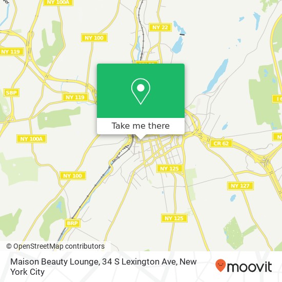 Mapa de Maison Beauty Lounge, 34 S Lexington Ave