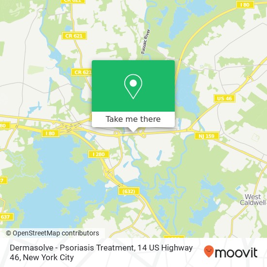 Dermasolve - Psoriasis Treatment, 14 US Highway 46 map