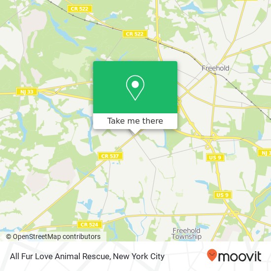 Mapa de All Fur Love Animal Rescue, W Main St