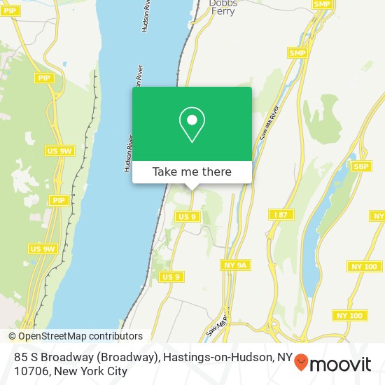 85 S Broadway (Broadway), Hastings-on-Hudson, NY 10706 map