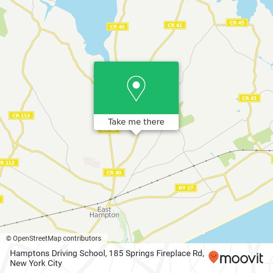 Hamptons Driving School, 185 Springs Fireplace Rd map