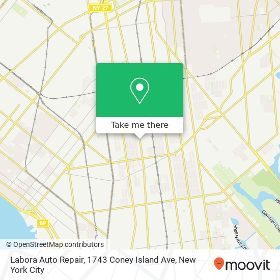 Labora Auto Repair, 1743 Coney Island Ave map