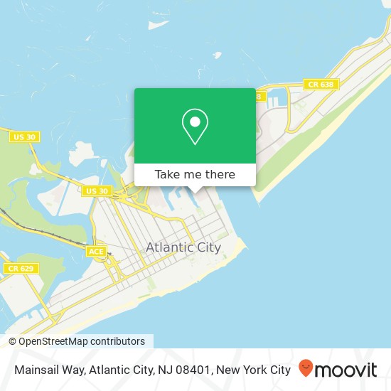 Mapa de Mainsail Way, Atlantic City, NJ 08401