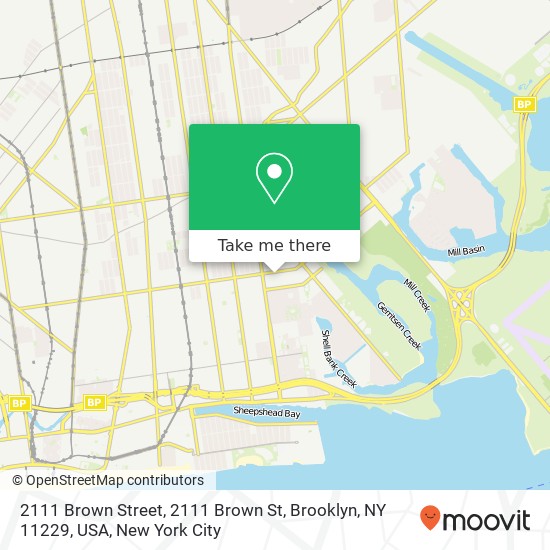 2111 Brown Street, 2111 Brown St, Brooklyn, NY 11229, USA map