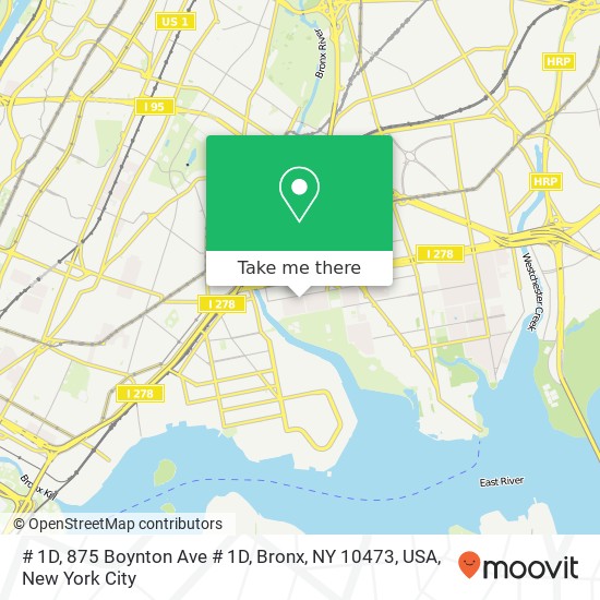 # 1D, 875 Boynton Ave # 1D, Bronx, NY 10473, USA map