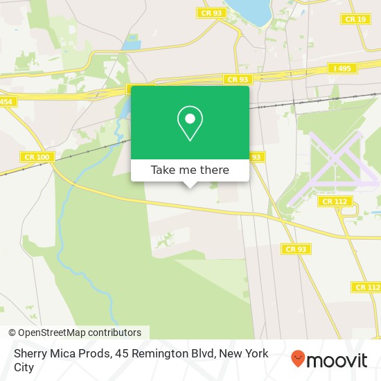 Mapa de Sherry Mica Prods, 45 Remington Blvd