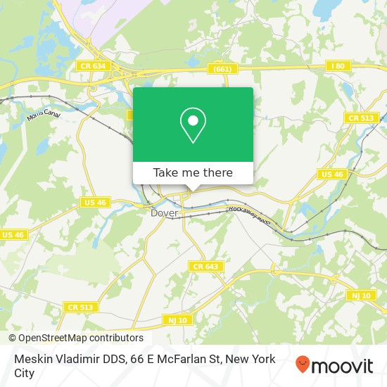 Mapa de Meskin Vladimir DDS, 66 E McFarlan St