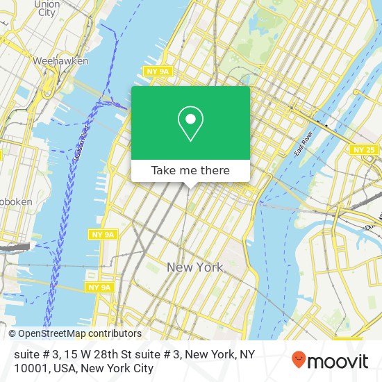 Mapa de suite # 3, 15 W 28th St suite # 3, New York, NY 10001, USA