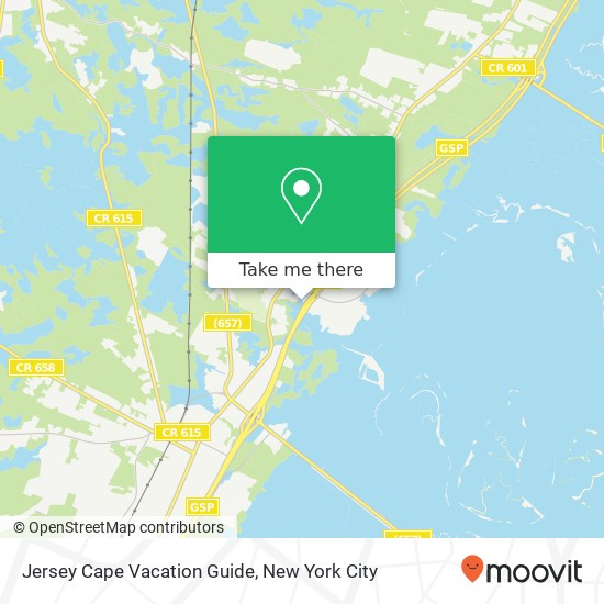 Mapa de Jersey Cape Vacation Guide