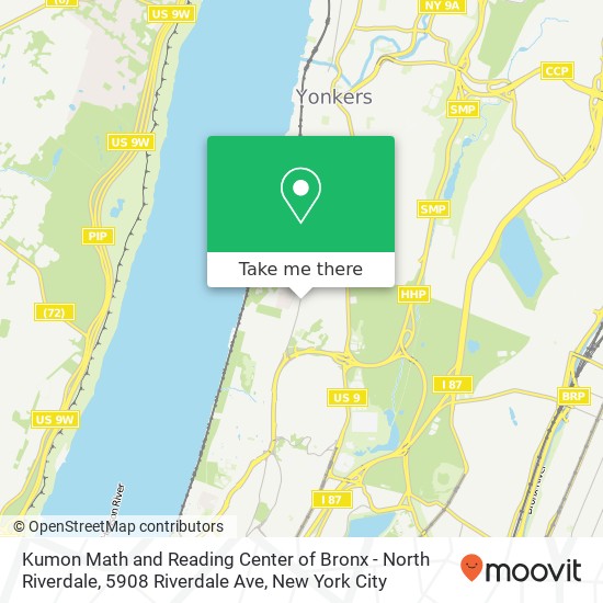 Kumon Math and Reading Center of Bronx - North Riverdale, 5908 Riverdale Ave map