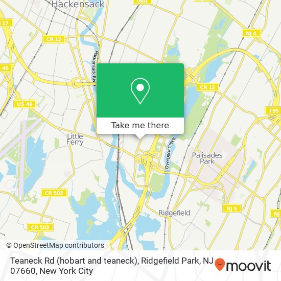 Teaneck Rd (hobart and teaneck), Ridgefield Park, NJ 07660 map