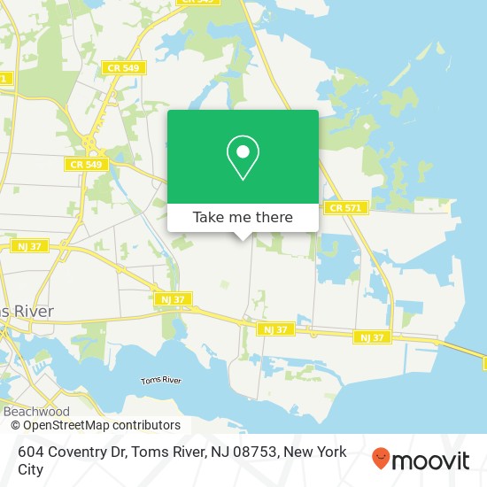 604 Coventry Dr, Toms River, NJ 08753 map