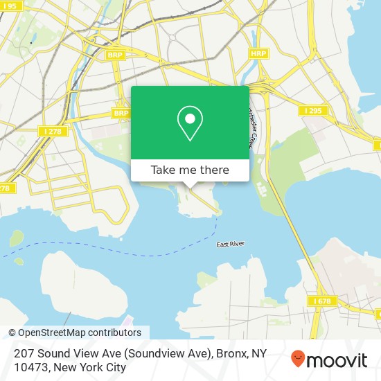 207 Sound View Ave (Soundview Ave), Bronx, NY 10473 map