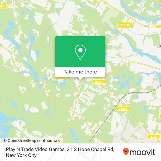 Play N Trade Video Games, 21 S Hope Chapel Rd map