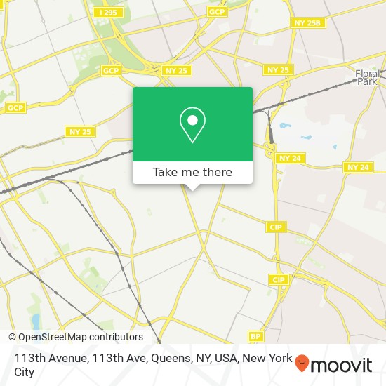 Mapa de 113th Avenue, 113th Ave, Queens, NY, USA