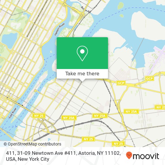 Mapa de 411, 31-09 Newtown Ave #411, Astoria, NY 11102, USA