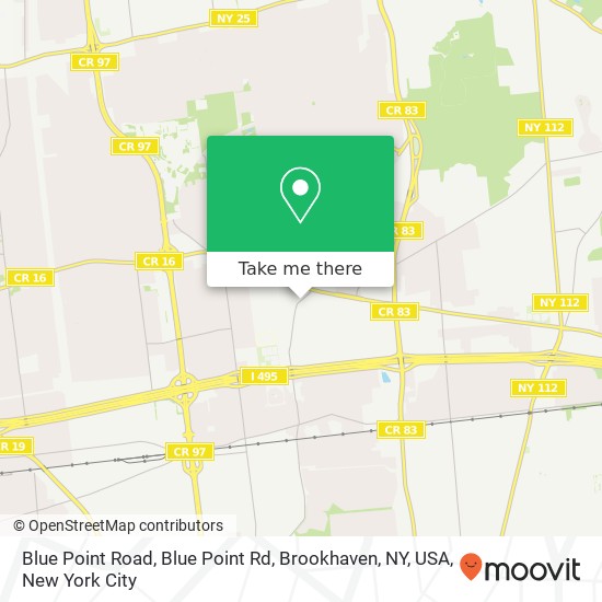 Mapa de Blue Point Road, Blue Point Rd, Brookhaven, NY, USA