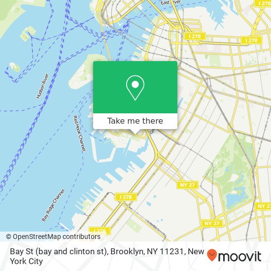 Mapa de Bay St (bay and clinton st), Brooklyn, NY 11231