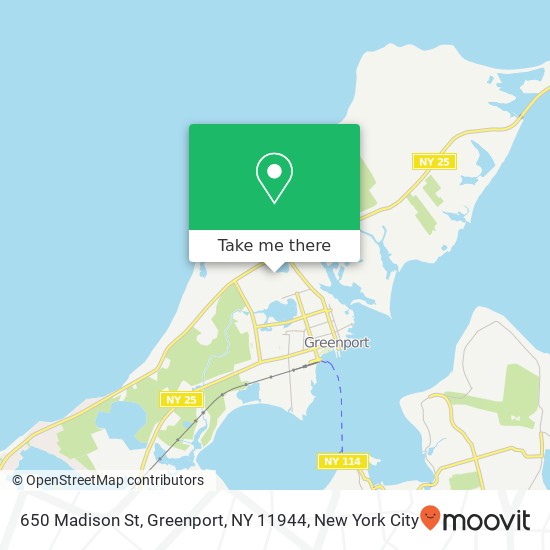 Mapa de 650 Madison St, Greenport, NY 11944