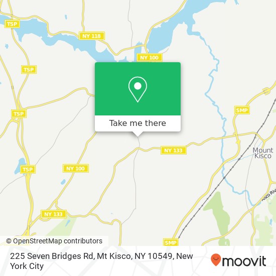 Mapa de 225 Seven Bridges Rd, Mt Kisco, NY 10549