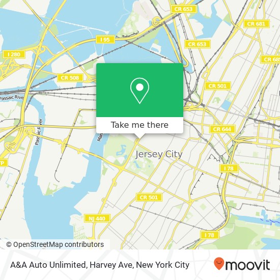 Mapa de A&A Auto Unlimited, Harvey Ave