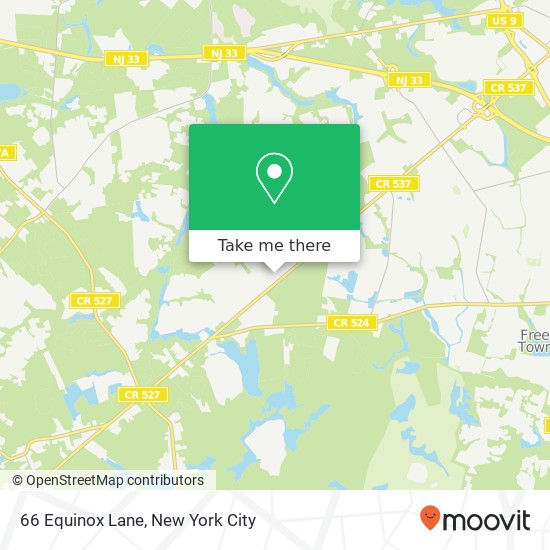 Mapa de 66 Equinox Lane, 66 Equinox Ln, Freehold, NJ 07728, USA