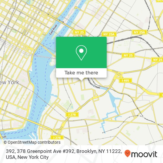 Mapa de 392, 378 Greenpoint Ave #392, Brooklyn, NY 11222, USA