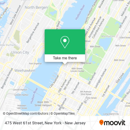 475 West 61st Street map