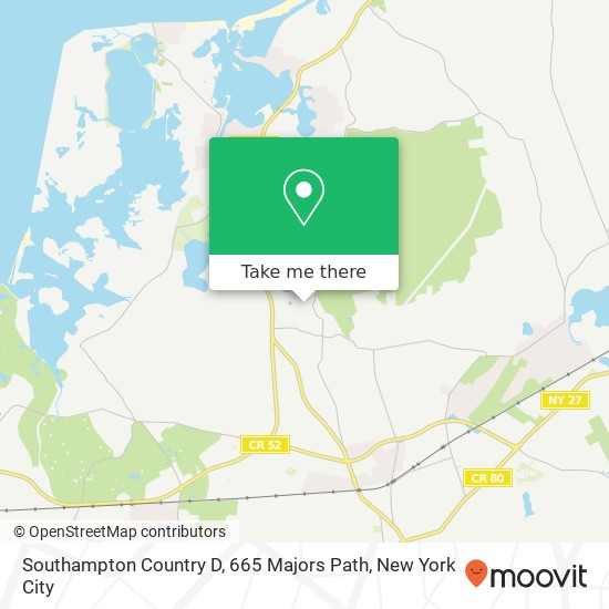 Southampton Country D, 665 Majors Path map
