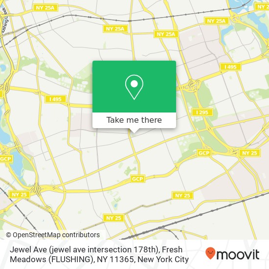 Jewel Ave (jewel ave intersection 178th), Fresh Meadows (FLUSHING), NY 11365 map