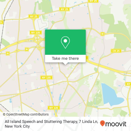 All Island Speech and Stuttering Therapy, 7 Linda Ln map