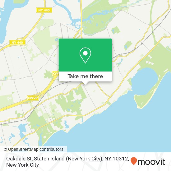 Mapa de Oakdale St, Staten Island (New York City), NY 10312