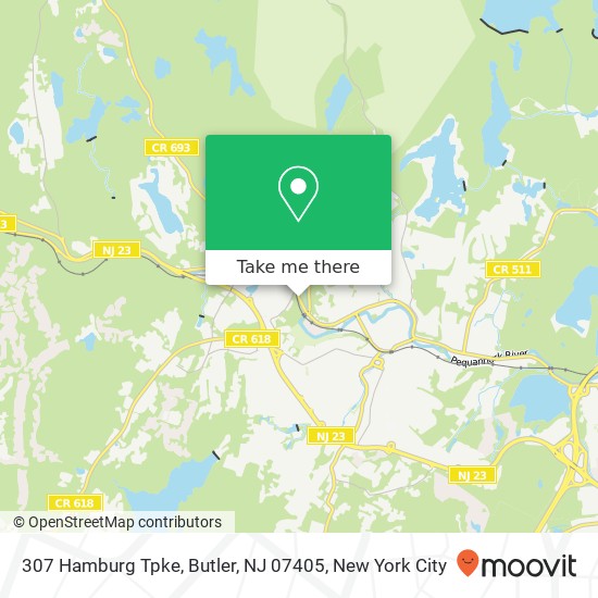 Mapa de 307 Hamburg Tpke, Butler, NJ 07405