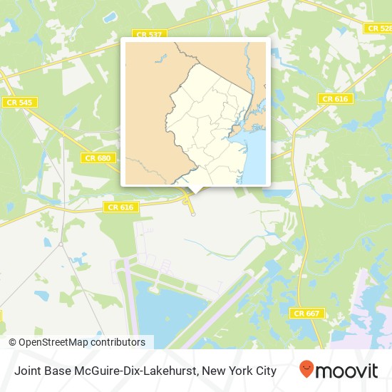 Joint Base McGuire-Dix-Lakehurst map