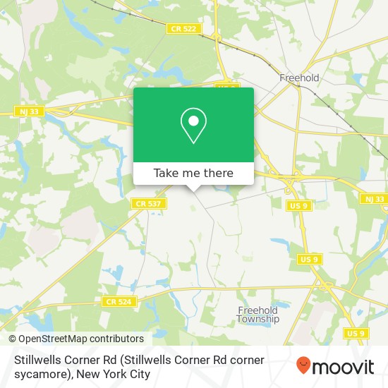 Mapa de Stillwells Corner Rd (Stillwells Corner Rd corner sycamore), Freehold, NJ 07728