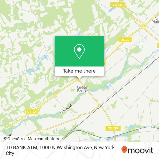 Mapa de TD BANK ATM, 1000 N Washington Ave