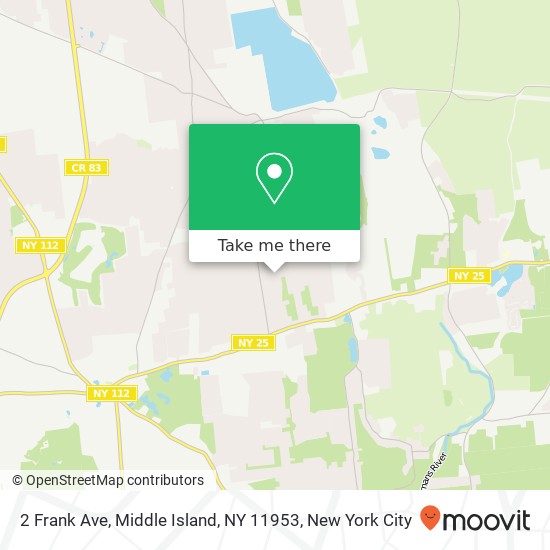 Mapa de 2 Frank Ave, Middle Island, NY 11953
