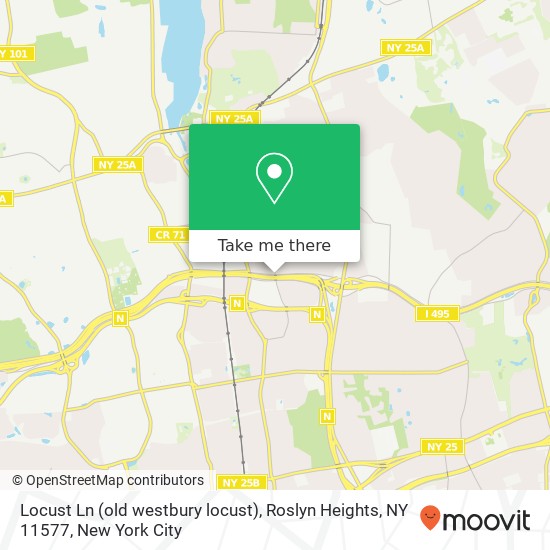Locust Ln (old westbury locust), Roslyn Heights, NY 11577 map
